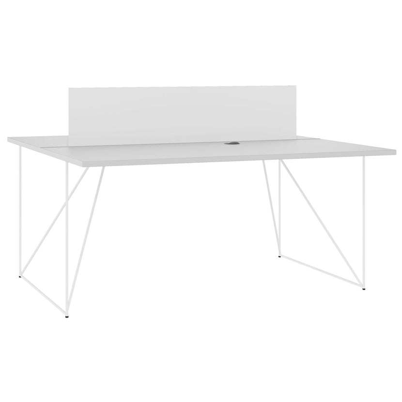 AIR DUO Dessert du bureau | 1600 x 1600 mm, électrifié, gris perlé