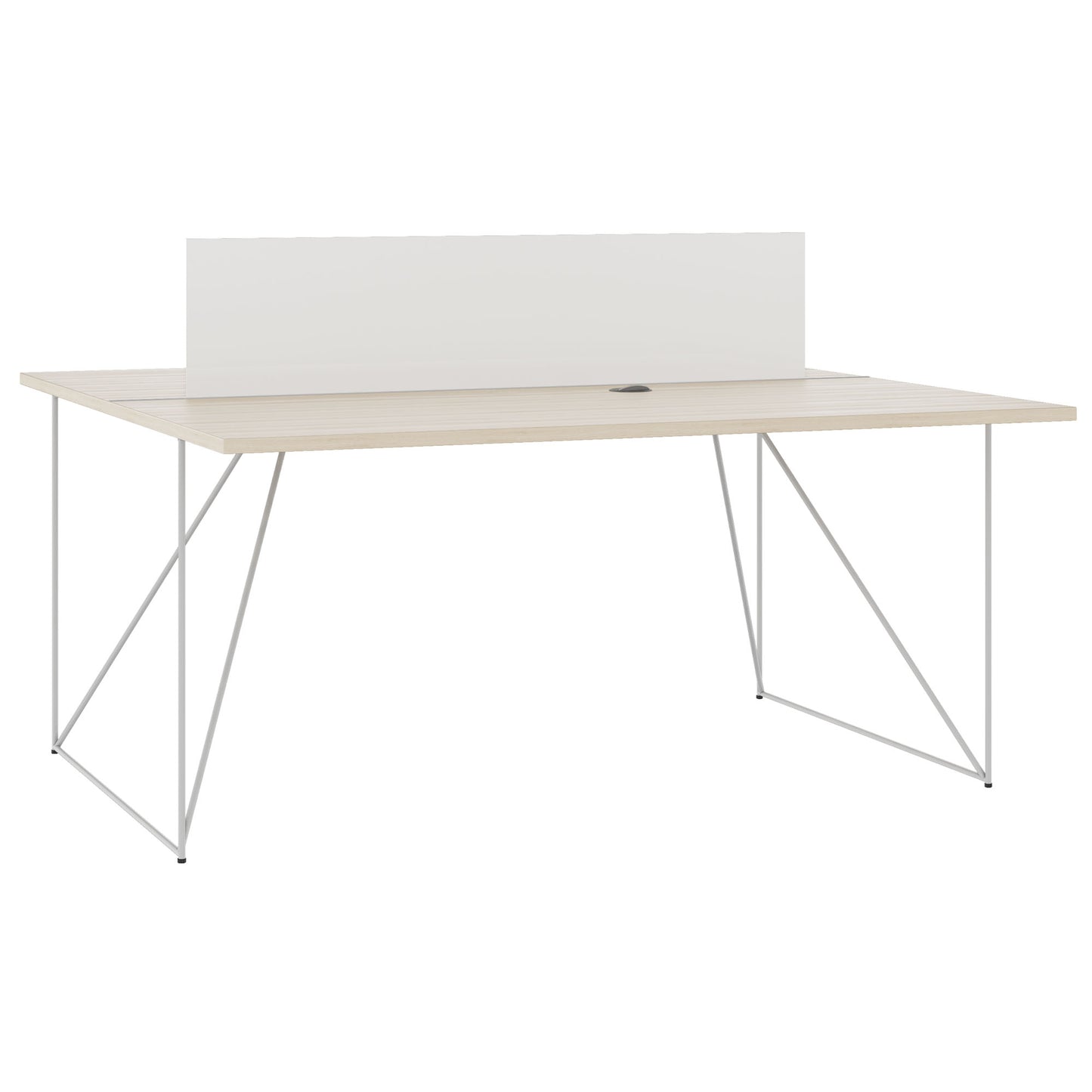 AIR DUO Desk del team | 1600 x 1600 mm, elettrificato, cenere di sabbia