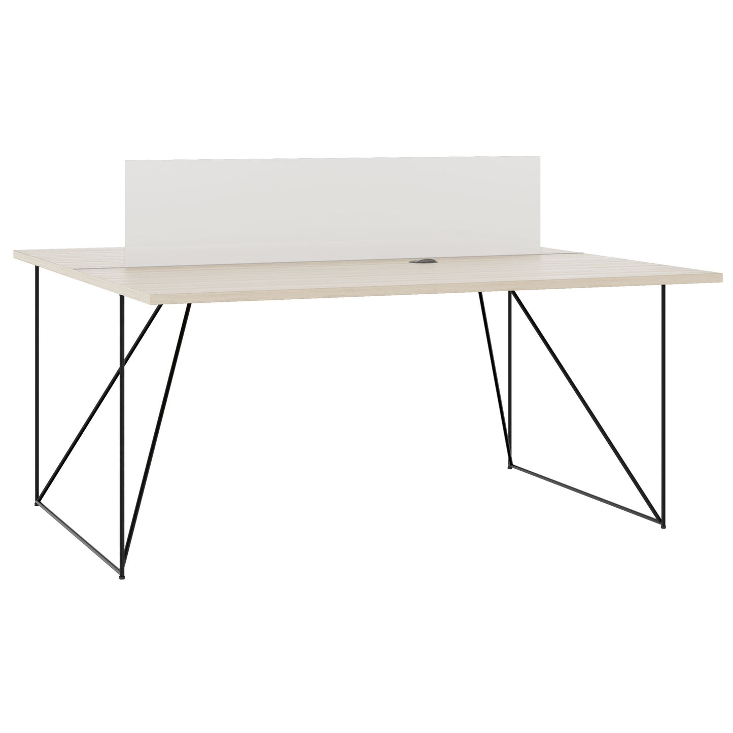 AIR DUO Desk del team | 1600 x 1600 mm, elettrificato, cenere di sabbia