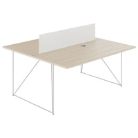 Bureau d'équipe AIR DUO | 1600 x 1600 mm, électrifié, cendre de sable