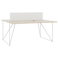 Bureau d'équipe AIR DUO | 1600 x 1600 mm, électrifié, cendre de sable