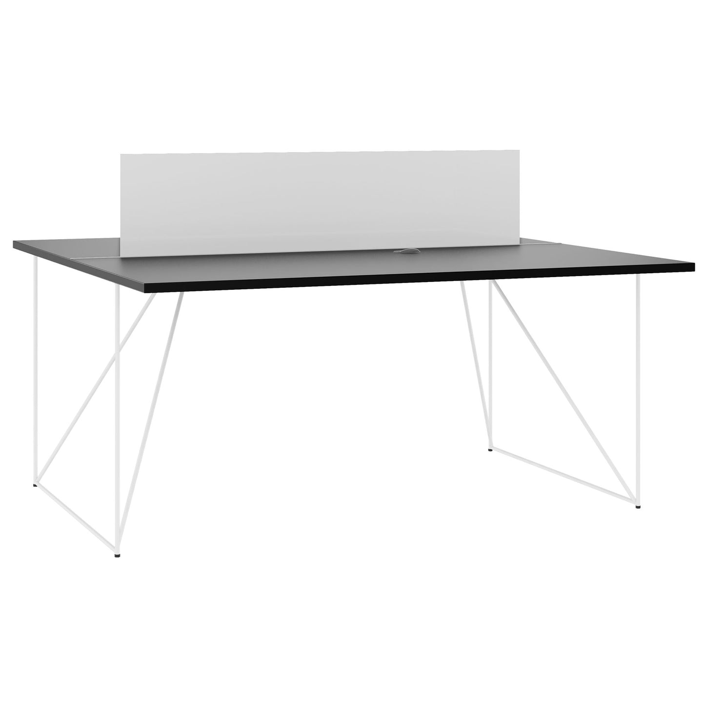 AIR DUO Desk del team | 1600 x 1600 mm, elettrificato, nero
