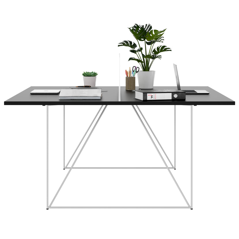 AIR DUO Dessert du bureau | 1600 x 1600 mm, électrifié, noir