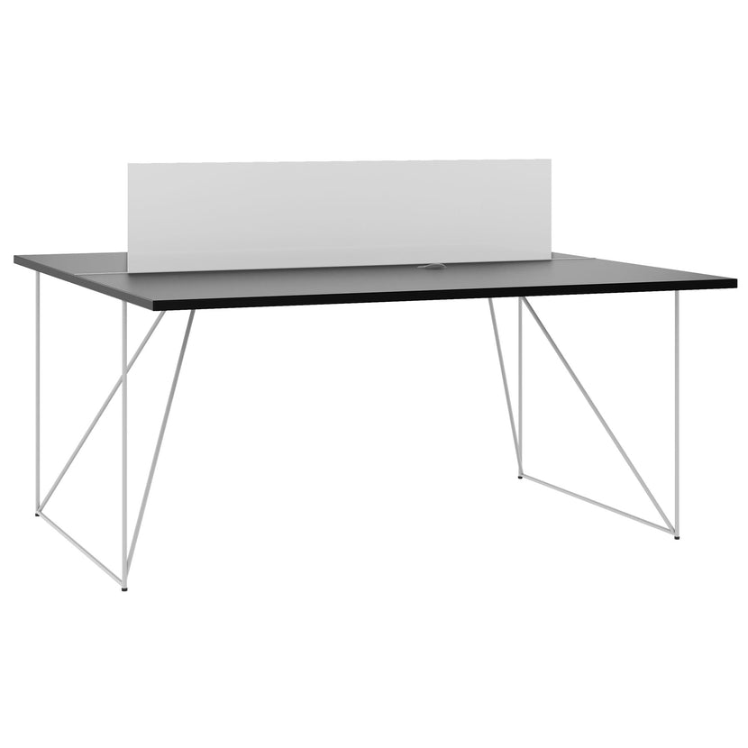 AIR DUO Dessert du bureau | 1600 x 1600 mm, électrifié, noir