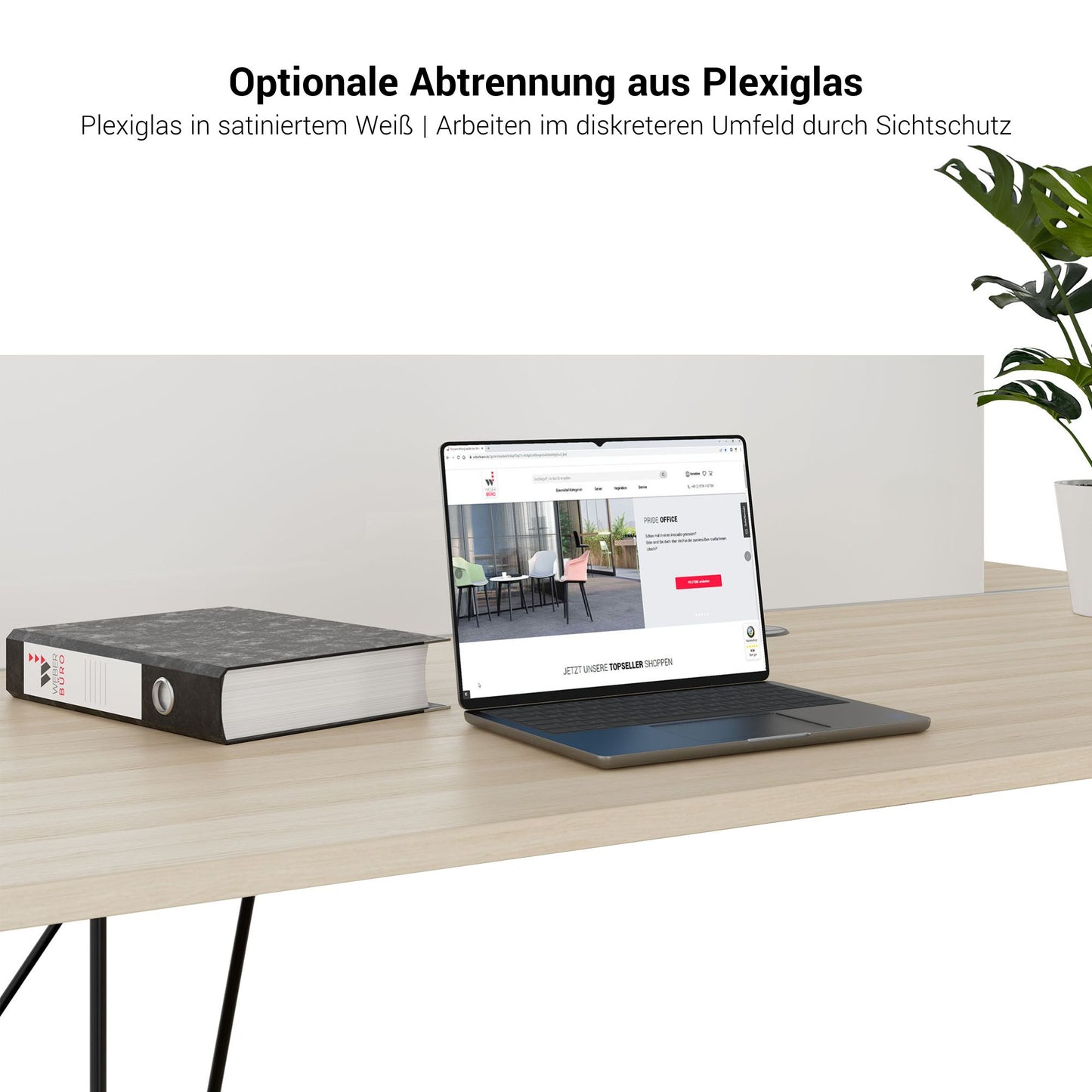 AIR DUO Dessert du bureau | 1600 x 1600 mm, électrifié, noir