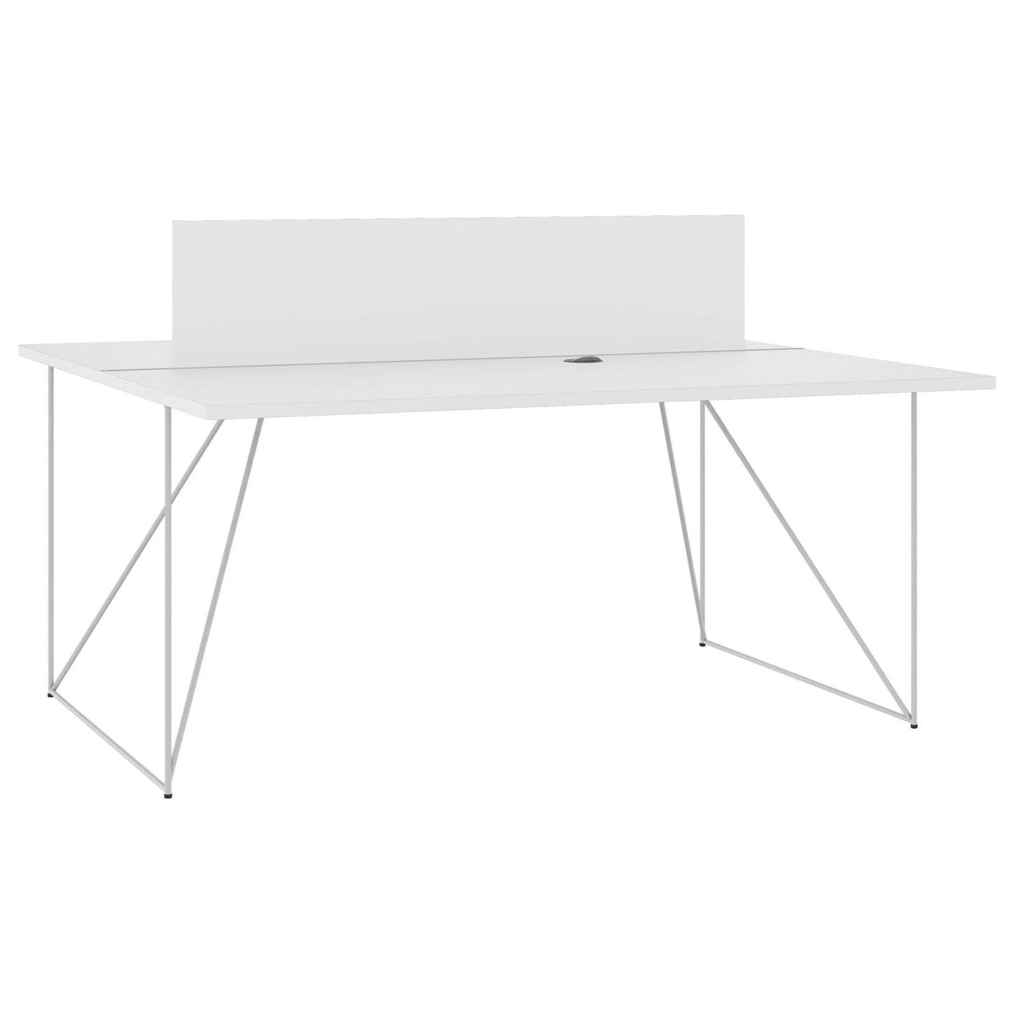 AIR DUO Desk del team | 1600 x 1600 mm, elettrificato, bianco