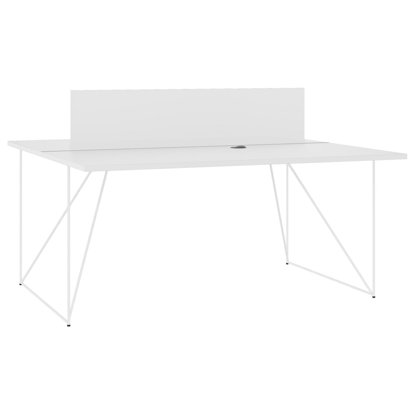 AIR DUO Desk del team | 1600 x 1600 mm, elettrificato, bianco