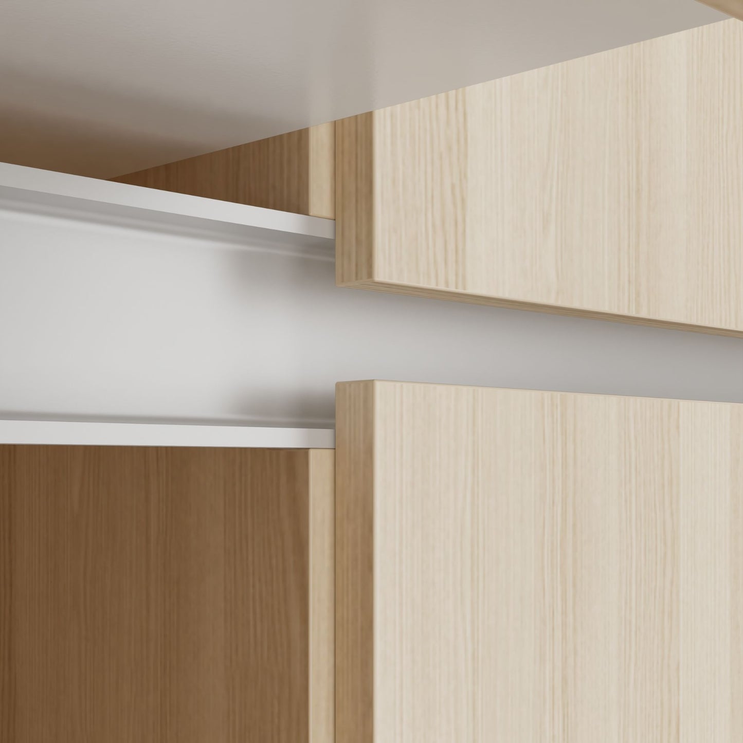 AIR DUO Desk del team con sideboard | 1600 - 2000 x 3200 mm, elettrificato, cenere di sabbia