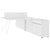 AIR DUO Desk del team con sideboard | 1600 - 2000 x 3200 mm, elettrificato, bianco