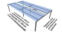 Table de la conférence Nova U | Électrifié, 3200 x 1640 mm (10 - 12 personnes), blanc