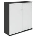 UNI Armadio con ante scorrevoli | 3 OH, 1200 x 1143 mm, antracite / bianco  - 2 Thumbnail Image