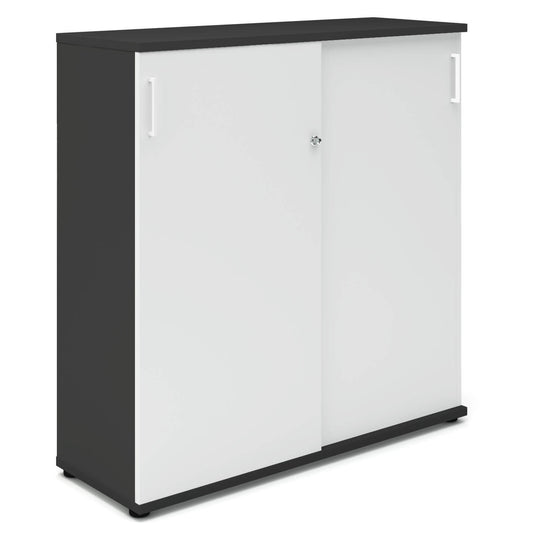 UNI Armoire de porte coulissante | 3 oh, 1200 x 1143 mm, anthracite / blanc