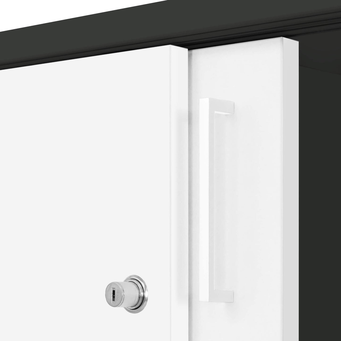 UNI Sliding door cabinet | 3 Oh, 1000 x 1143 mm, anthracite / white