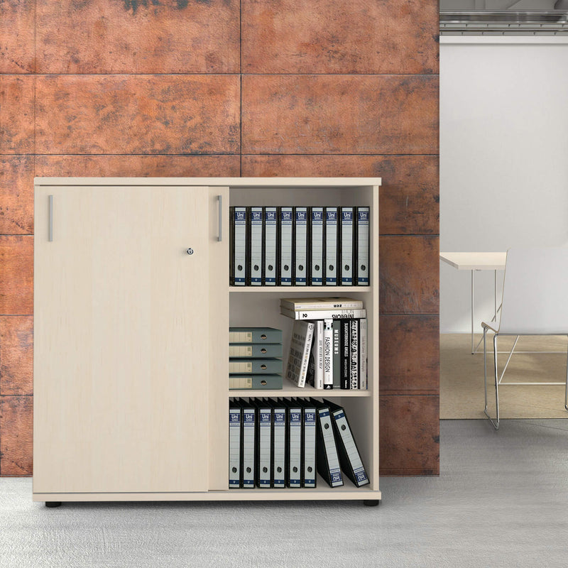 UNI Armoire à portes coulissantes | 3 OH, 1200 x 1143 mm, érable  - 1 Main Image