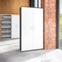 UNI Wing door cabinet | 5 Oh, 1000 x 1897 mm, anthracite / white