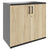 UNI Flügeltürenschrank | 2 OH, 800 x 777 mm, Anthrazit / Wildeiche