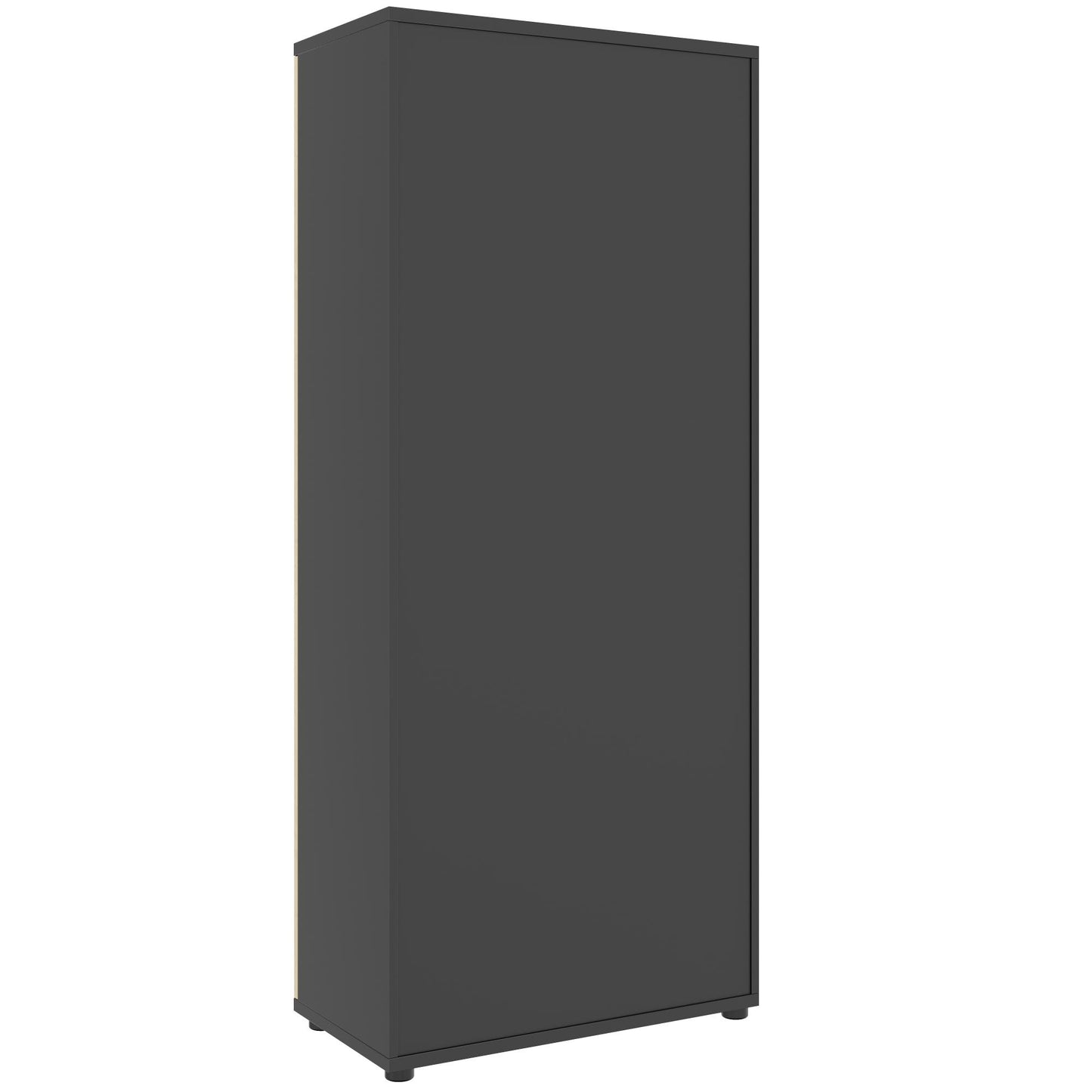 UNI Flügeltürenschrank | 5 OH, 800 x 1897 mm, Anthrazit / Wildeiche