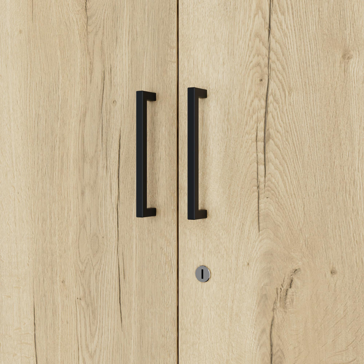UNI Flügeltürenschrank | 5 OH, 800 x 1897 mm, Anthrazit / Wildeiche - 5 Lightbox Main Image