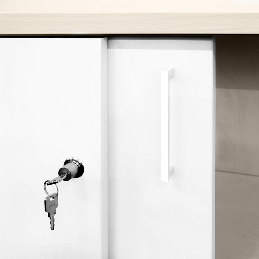 UNI Cabinet di porta scorrevole | 2 OH, 1000 x 777 mm, acero / bianco