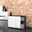 UNI Cabinet di porta scorrevole | 2 OH, 1000 x 777 mm, antracite / bianco