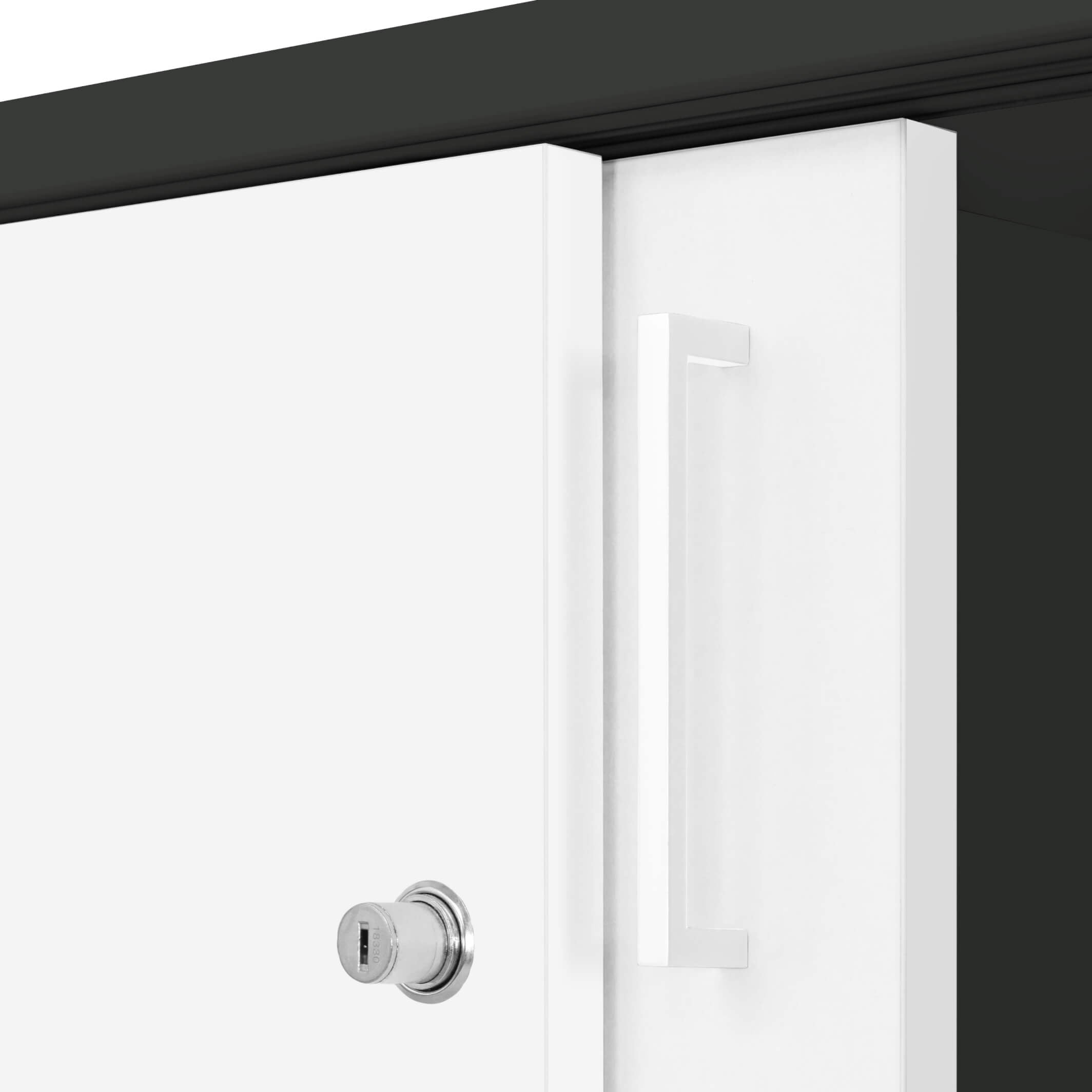 UNI Cabinet di porta scorrevole | 2 OH, 1200 x 777 mm, antracite / bianco