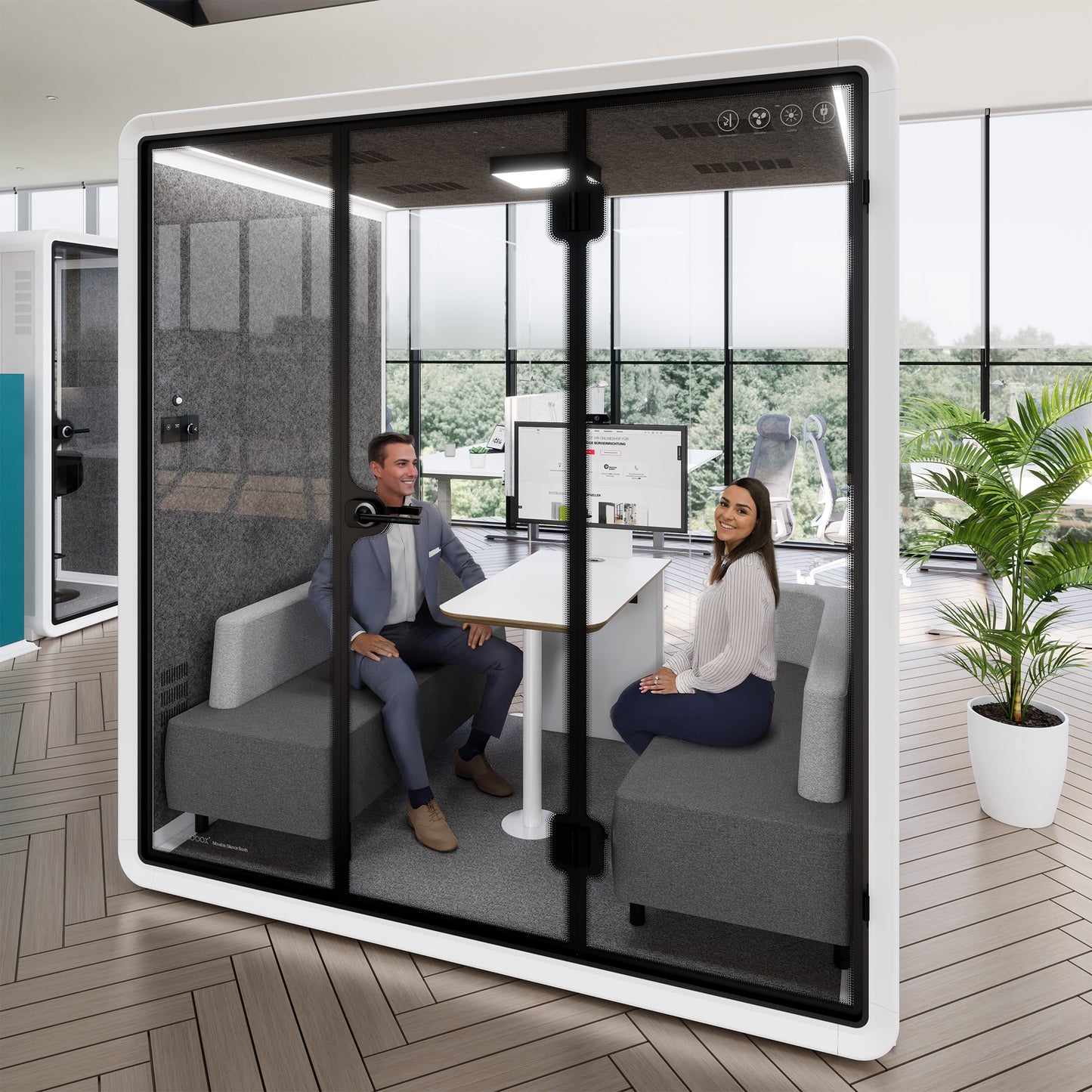 VR-L Meetingbox | Raum-in-Raum, Schallschutz, Für 4 Personen