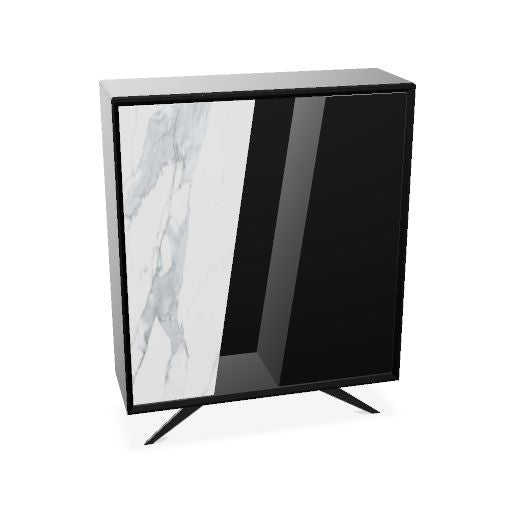 VYND Chefschreibtisch | 2400 x 800 mm, Tischplatte aus Sinterquarz, Container mit Schubladen