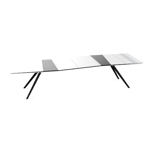 VYND Chefschreibtisch | 2400 x 800 mm, Tischplatte aus Sinterquarz, Container mit Schubladen