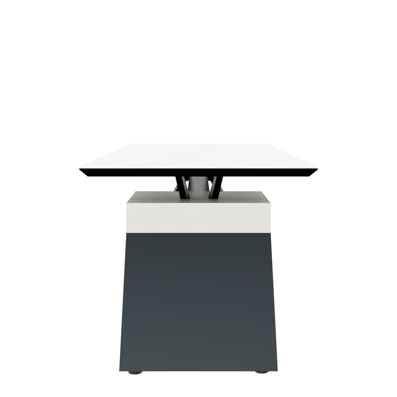 VYND Chefschreibtisch | 2400 x 800 mm, Tischplatte aus Sinterquarz, Container mit Schubladen - 6 Main Image