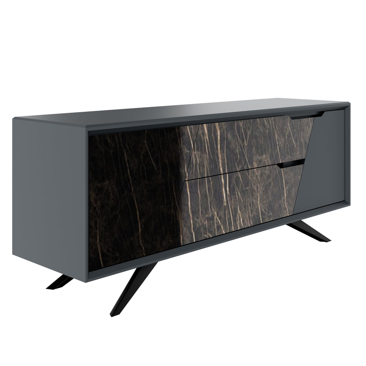 VYND Lowboard | 1800 x 780 mm, Quarzfront, Metallbeine, Schubladen - 3 Lightbox Main Image