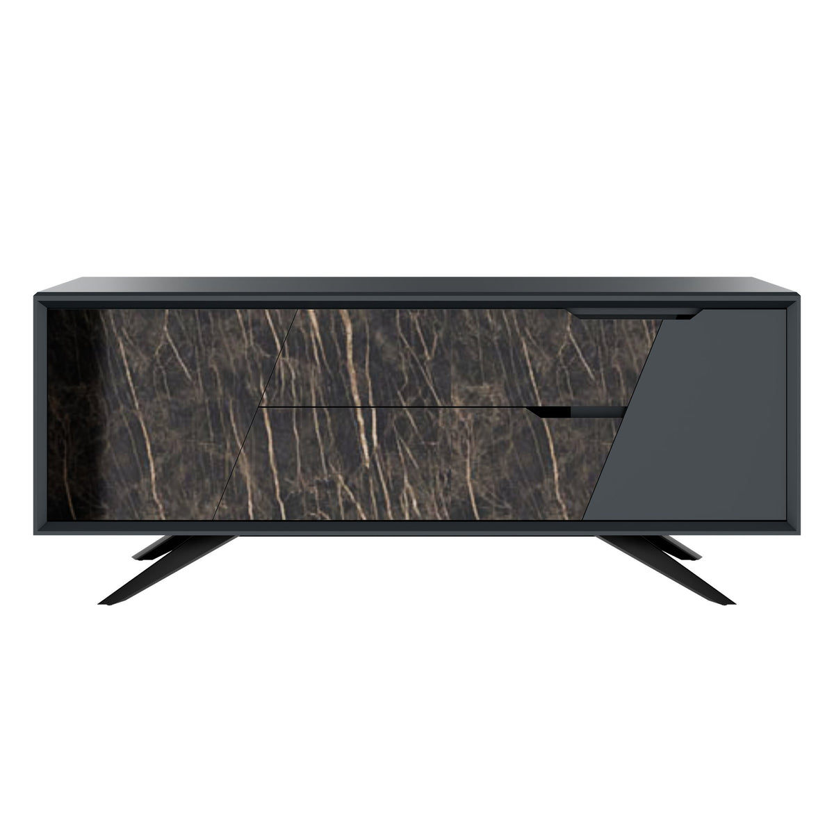 VYND Lowboard | 1800 x 780 mm, Quarzfront, Metallbeine, Schubladen - 4 Lightbox Main Image
