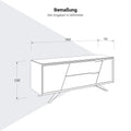VYND Lowboard | 1800 x 780 mm, Quarzfront, Metallbeine, Schubladen - 10 Thumbnail Image