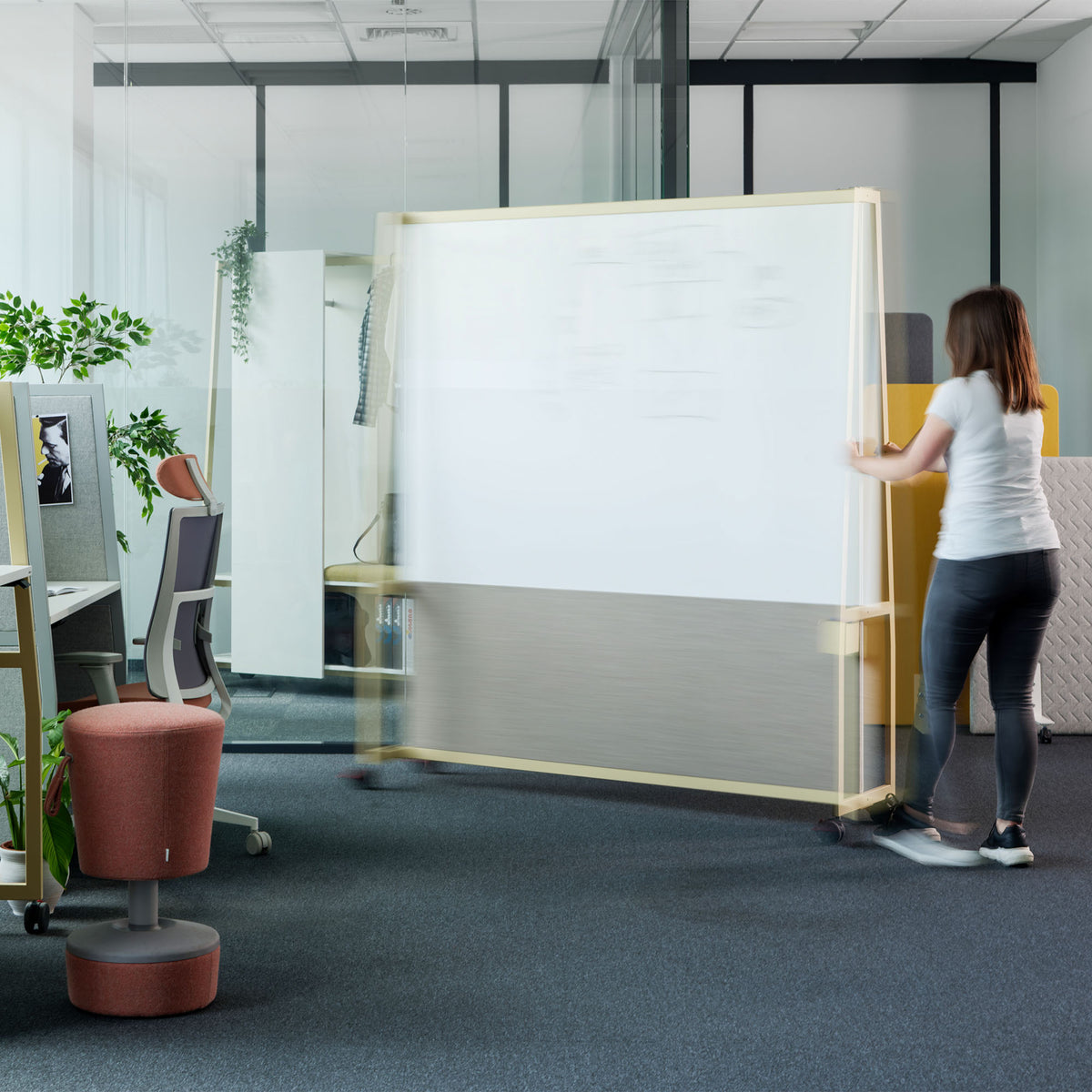 WARIANT Mobile Stellwand | 1400-2400 x 2000, Whiteboard