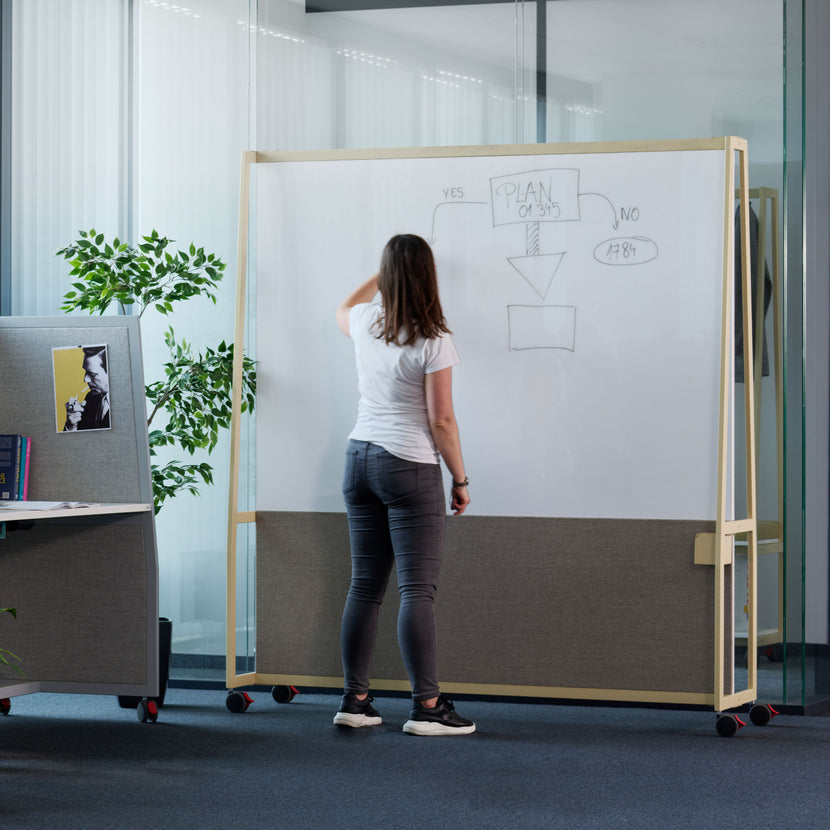 WARIANT Mobile Stellwand | 1400-2400 x 2000, Whiteboard