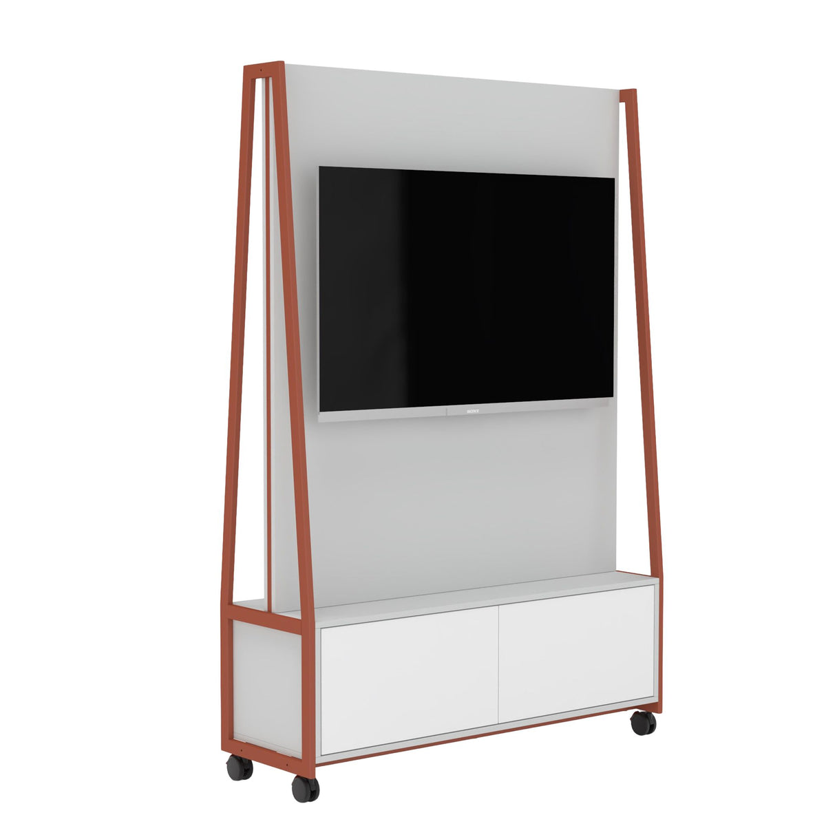WARIANT Mobiler Flachbildschirmständer | 1400 x 2000, Unterschrank, VESA-Halterung