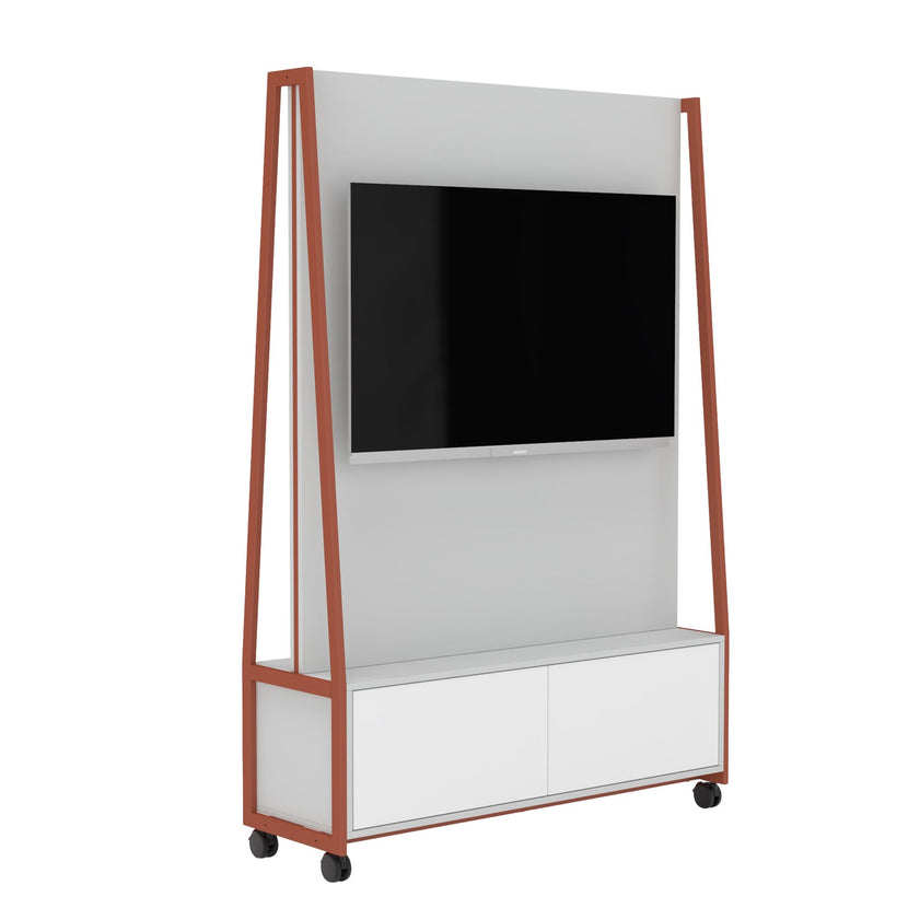 WARIANT Mobiler Flachbildschirmständer | 1400 x 2000, Unterschrank, VESA-Halterung