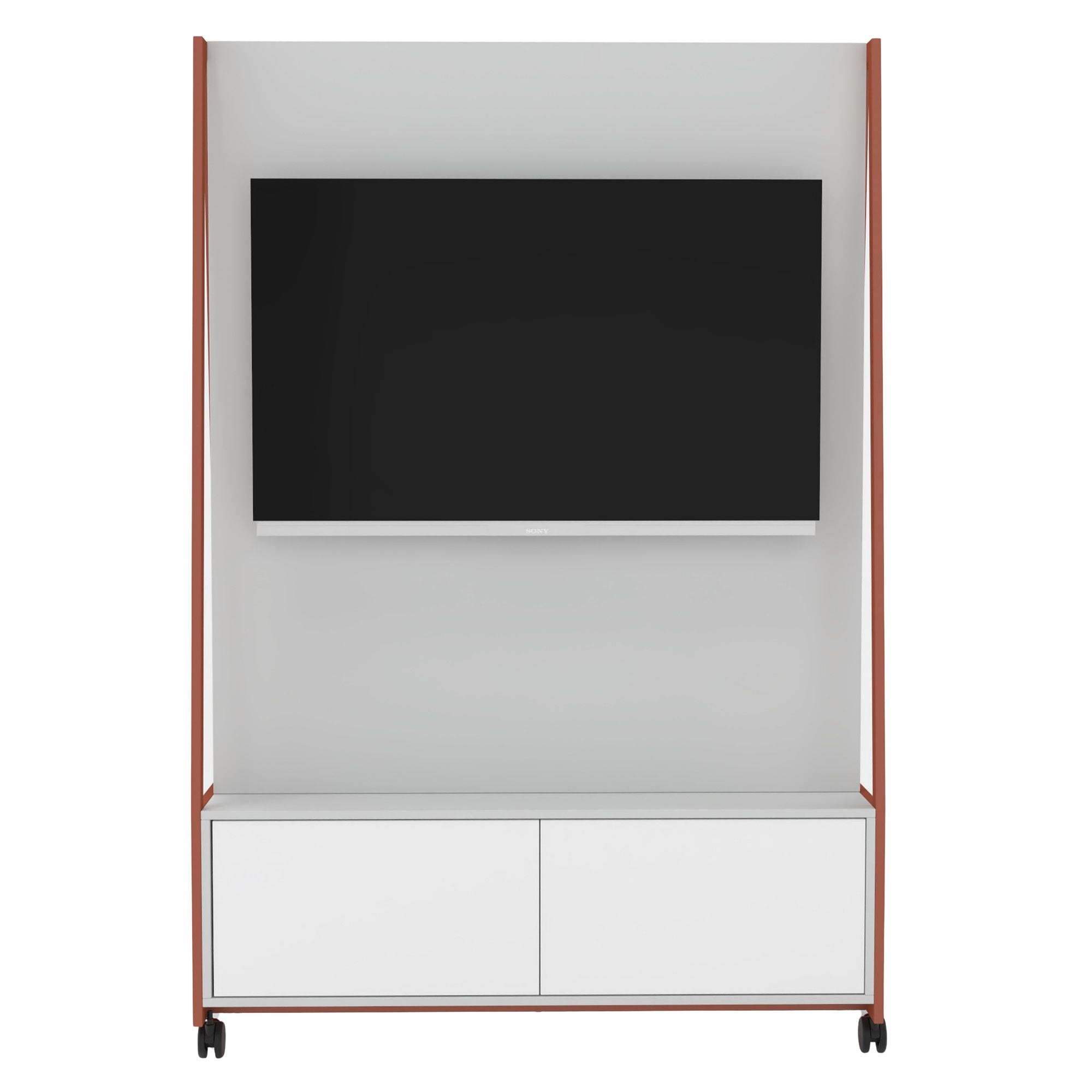 WARIANT Mobiler Flachbildschirmständer | 1400 x 2000, Unterschrank, VESA-Halterung
