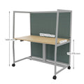 WARIANT Schreibtisch mit hoher Abschirmung | 1070-1270 x 1400 mm, höhenverstellbar mit Gasdruckfeder - 14 Thumbnail Image