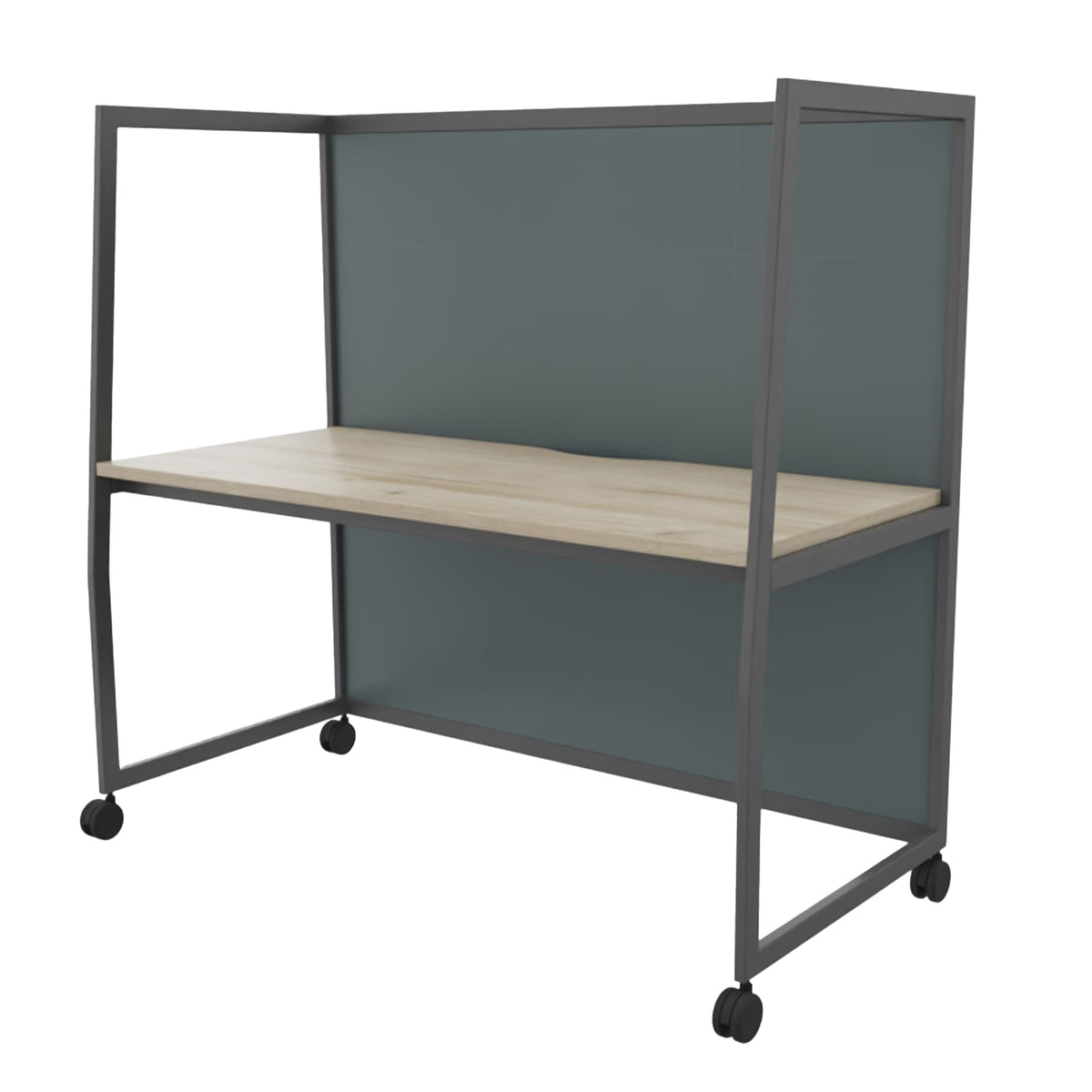 WARIANT Schreibtisch mit hoher Abschirmung | 1070-1470 x 1400 mm, feste Höhe