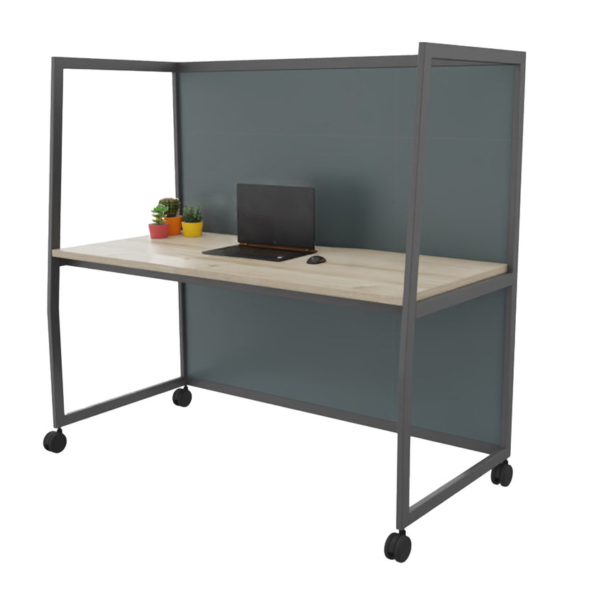 WARIANT Schreibtisch mit hoher Abschirmung | 1070-1470 x 1400 mm, feste Höhe
