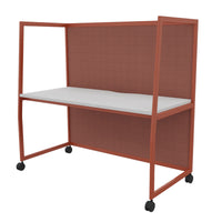 WARIANT Schreibtisch mit hoher Abschirmung | 1070-1470 x 1400 mm, feste Höhe