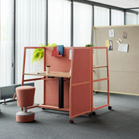 WARIANT Schreibtisch mit hoher Abschirmung | 1070-1470 x 1400 mm, feste Höhe