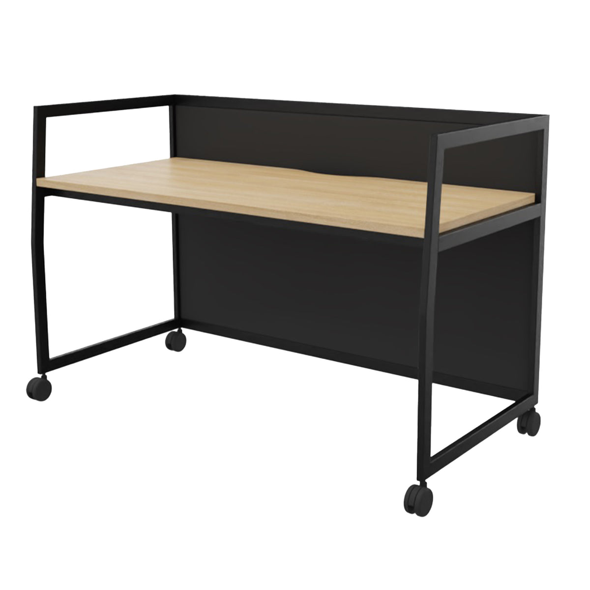 WARIANT Schreibtisch mit niedriger Abschirmung | 1070-1470 x 970 mm, feste Höhe