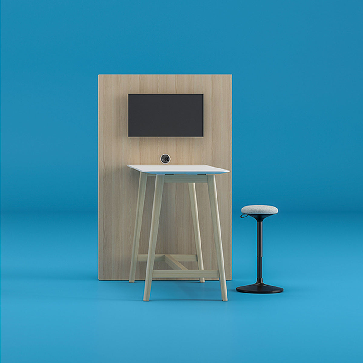 WOBBY Sitzhocker | Ø400 mm, Sitzhöhe 590 – 850 mm