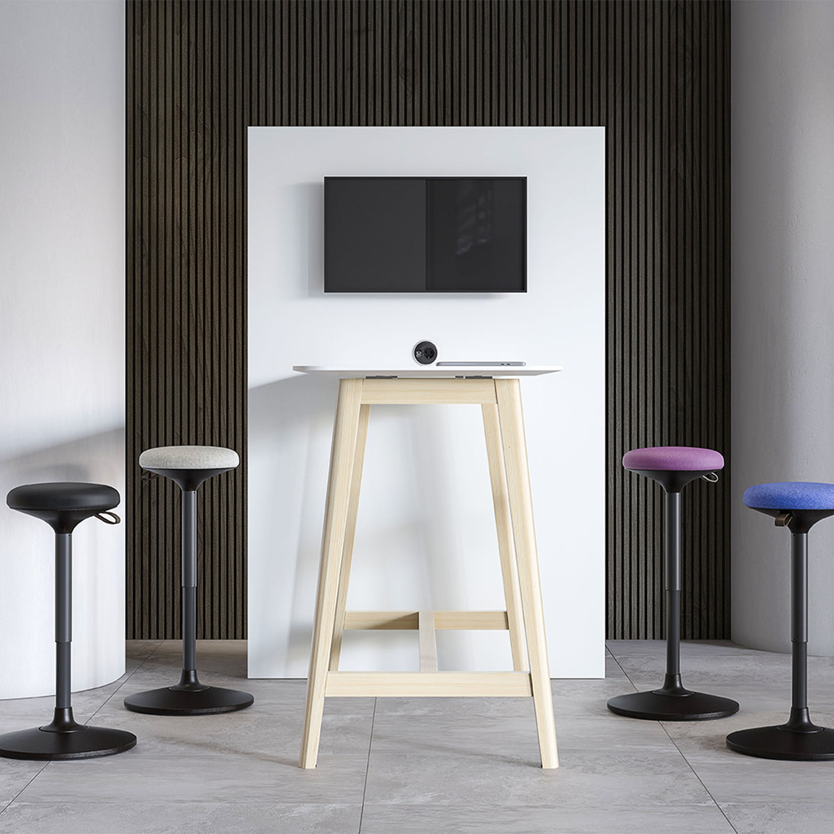 WOBBY Sitzhocker | Ø400 mm, Sitzhöhe 590 – 850 mm