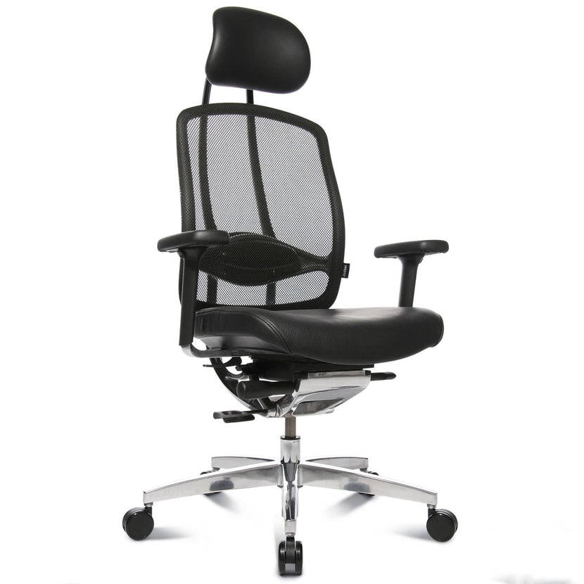 Wagner - AluMedic Limited office swinging chair | Black