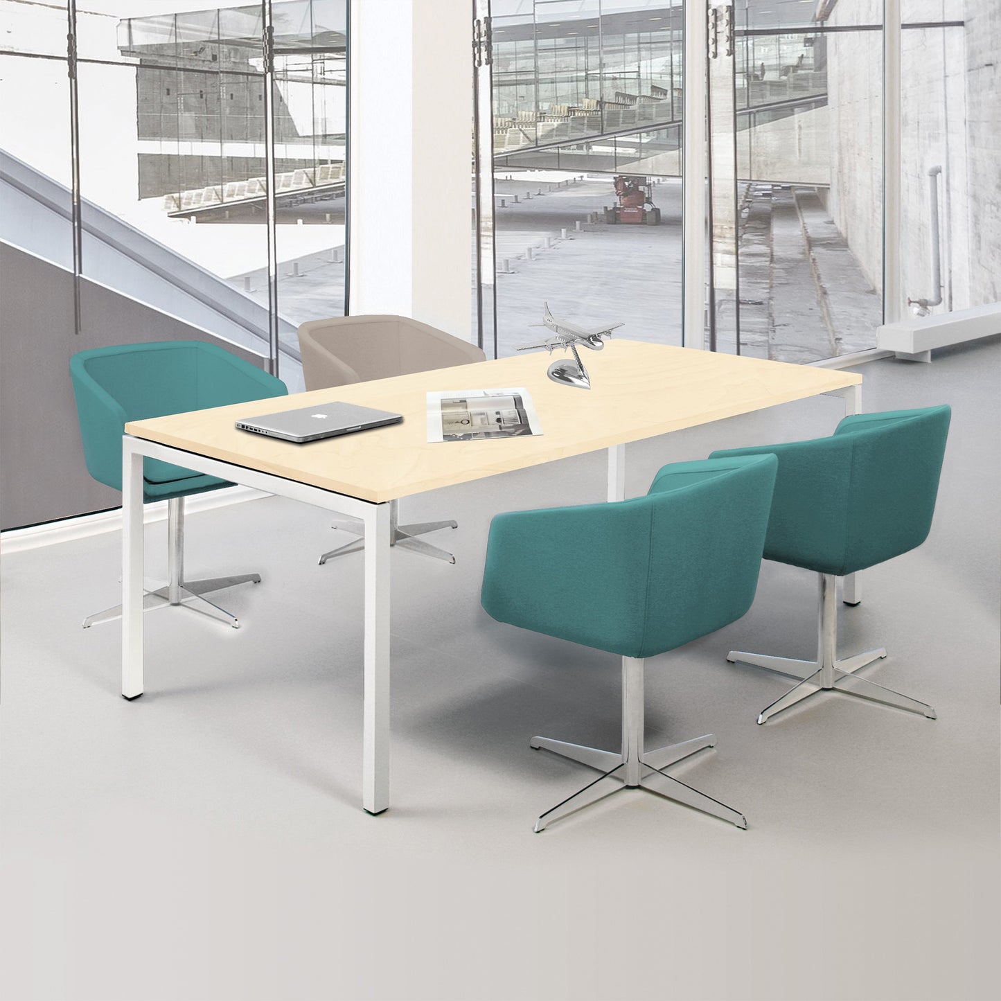 NOVA U meeting table | 1800 x 800 mm, maple