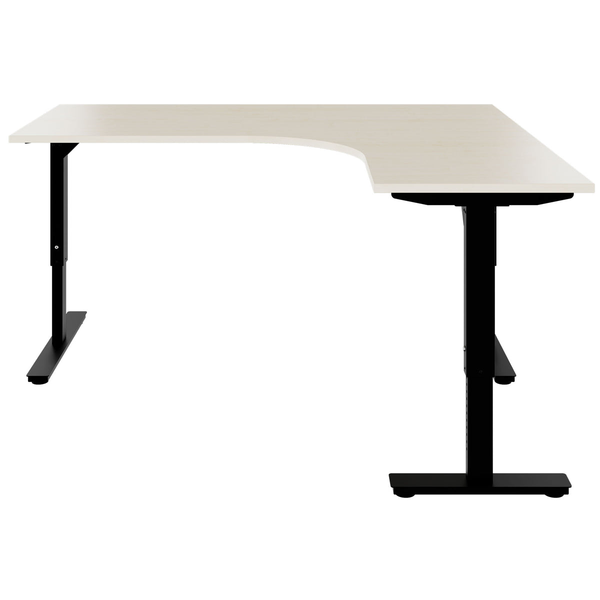 SCALE Winkel-Schreibtisch | 1800 x 1600 mm, manuell höhenverstellbar, Ahorn - 2 Lightbox Main Image