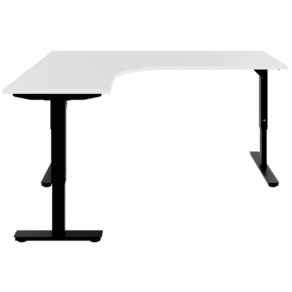 Scarico Angular Desk | 1800 x 1600 mm, regolabile in altezza manualmente, bianco - 2 Lightbox Main Image