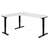 Scale Angular Desk | 1800 x 1600 mm, réglable manuellement à hauteur, blanc